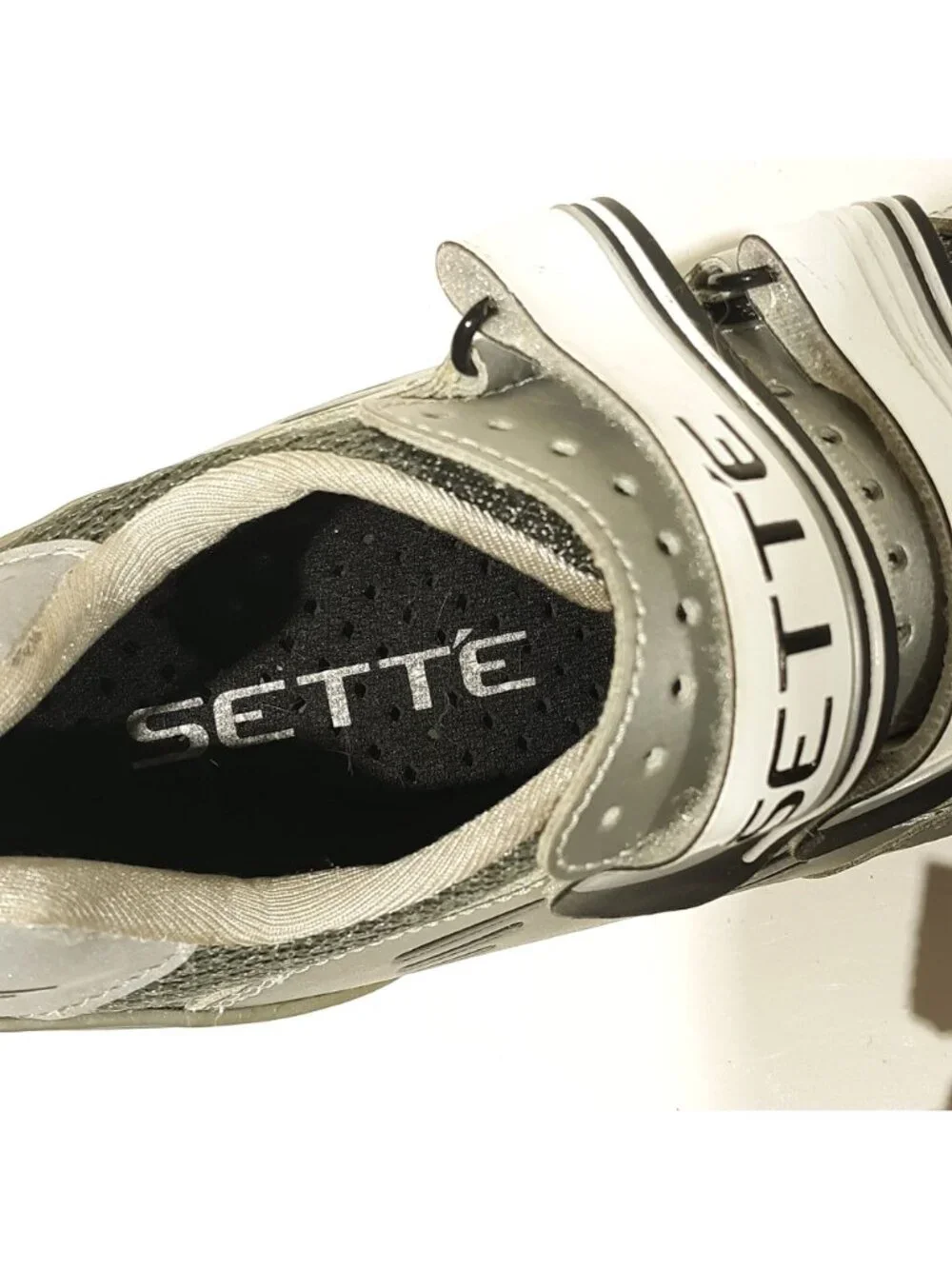 Sette Indoor Spinning/Cycling Shoe 9.5 Silver Charcoal Mesh NWOB